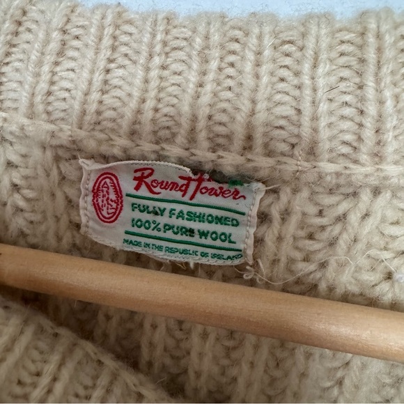 Vintage Irish Wool Cable Knit Sweater – Coastal Academia Vibes M/L - Picture 4 of 7